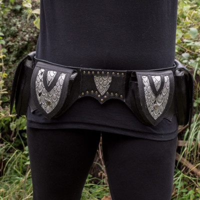 Leder Gothic Utility Gürtel Handytasche Larp Steampunk Biker Festival Bauchtasche