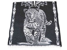 Jaguar Heritage Reversible Poncho - Handmade in Mexico, Adult Unisex One Size