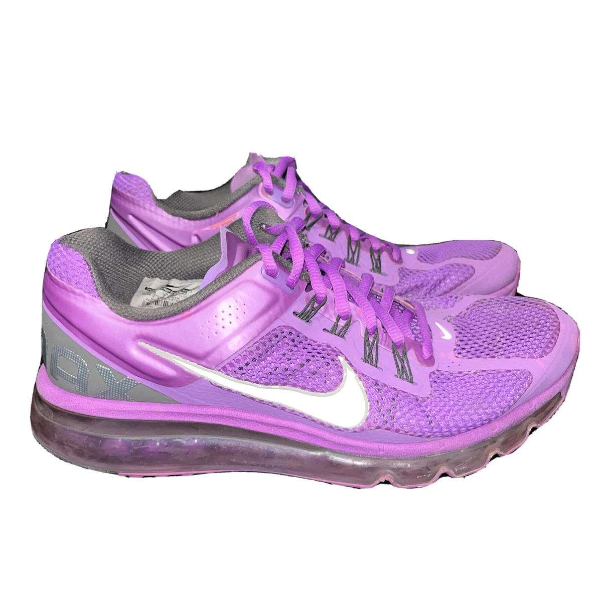 EUC NIKE MAX+ LASER PURPLE Women&#039;s Running Shoes US 9.5 EUR 41 555363-500 eBay