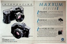 Minolta Maxxum Series i Camera Print Ad Vintage 1986 Photography