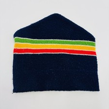 Vintage Wigwam Mills Winter Beanie Hat Knit Multicolor Ski Pride Rainbow Acrylic