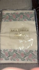 Arte Italica by Bussati BRAND NEW Natale Table Runner Embroidered Linen 15x91