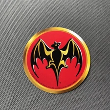 Vintage Bacardi Rum Bat Stickers 4”, Registered 2002, New