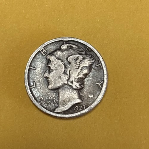Semi Key Date 1927 S Mercury Silver Dime VG Very Good Details