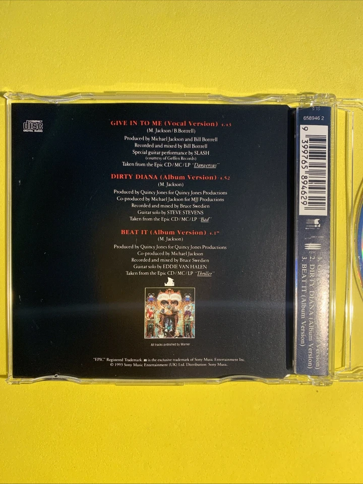 Michael Jackson - Give In To Me (CD, 1991) 3 TRK AUSTRALIAN Import *RARE* EX - Image 2 of 4