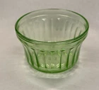 Vtg HAZEL ATLAS Green Uranium Depression Glass Custard Canning Jelly Jam Cup HTF