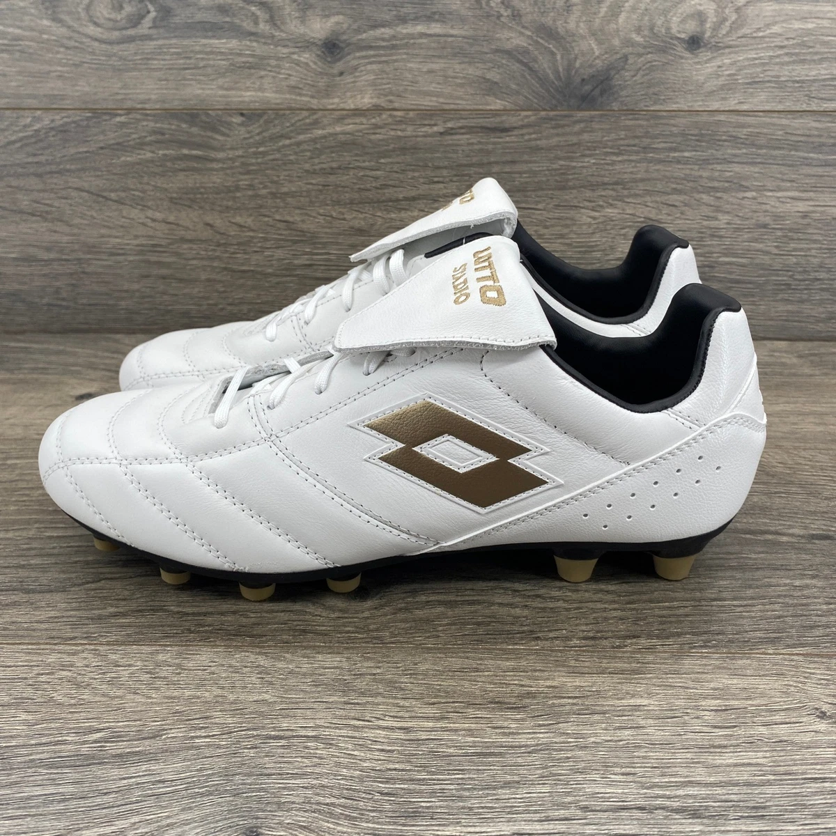 Lotto Stadio Soccer Cleat Shoes Mens Size 8 White Gold Firm Ground 219545 Lotto Stadio 705 FG Soccer Cleats Men main image 4