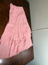 Alfred Angelo Dusty Rose Long Formal Skirt Size 12 Chiffon Overlay Bridesmaid