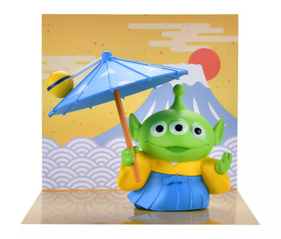 Disney store  Little Green Men Alien Mascot Set Umbrella spinni New Year figure