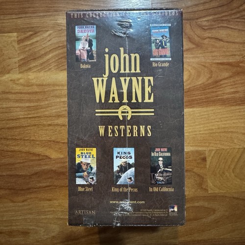 John Wayne - Westerns 5-Pack (VHS, 2000, 5-Tape Set) Brand New And Sealed - Picture 2 of 6
