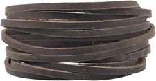 5M Flat Genuine Leather Cord 4Mm Wide Crazy Horse Leather Strips 2Mm Thick Top G