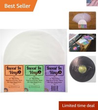 50 Anti-Static Round Bottom 12" Vinyl LP Sleeves for Lasting Protection