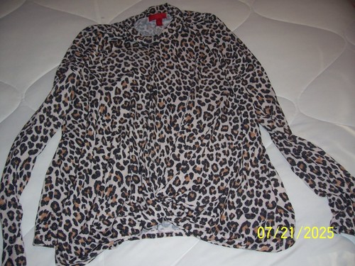jennifer lopez xxl long sleeve animal print top | eBay