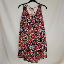 Hayden Floral Halter Dress Womens Size M. Navy Background. NWT