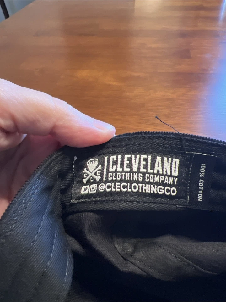 Gorra de béisbol ajustable tamaño adulto CLE negra cordorouy Hat Foto 3 de 3