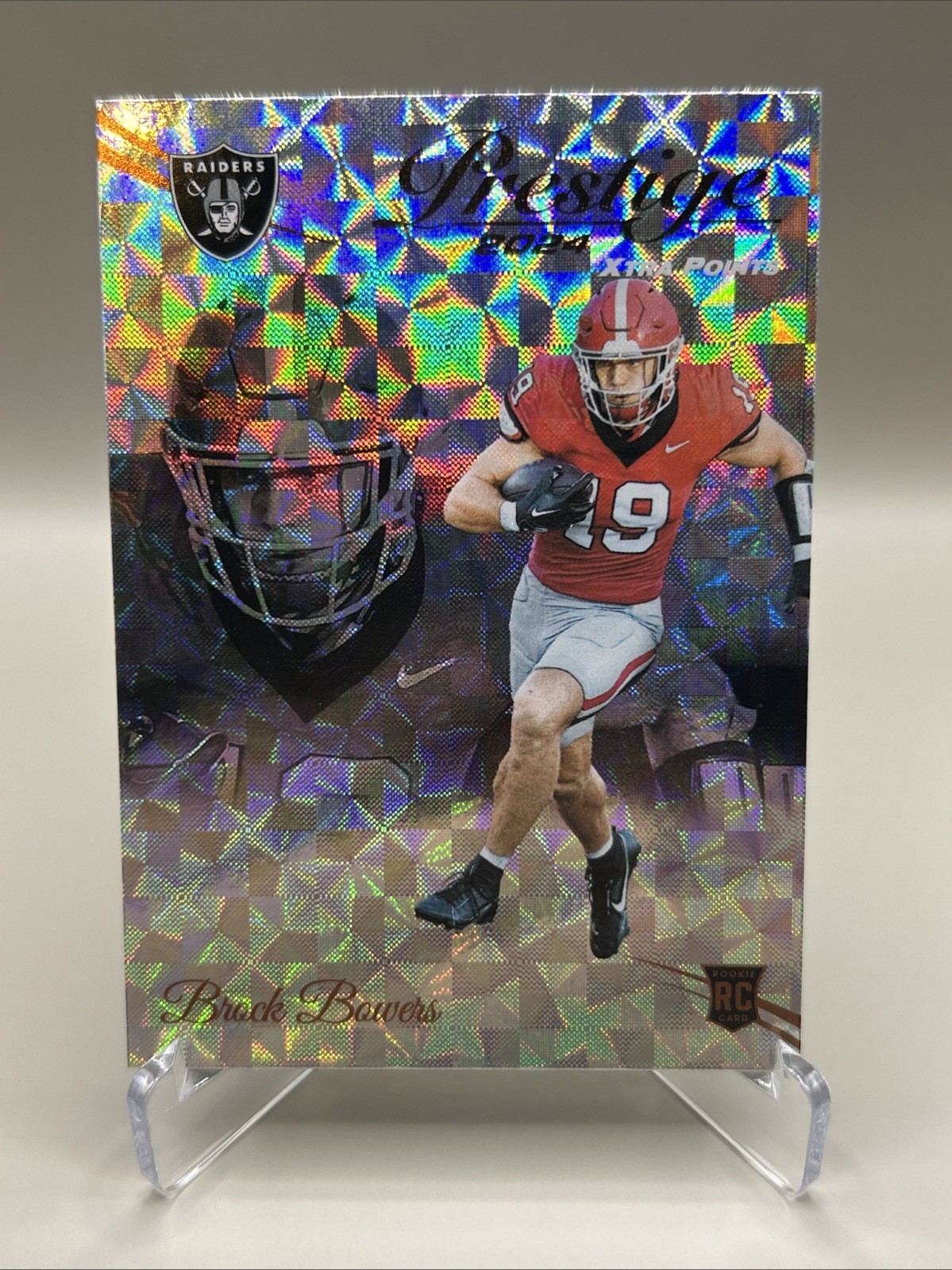 2024 Panini Prestige - Rookies Brock Bowers #305 Xtra Points Hyper (RC)