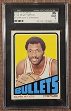 1972 Topps #150 Elvin Hayes Balt Bullets Rockets Basketball Card SGC 9 Mint HOF