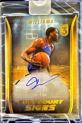 2023-24 Topps 3 Jalen Williams Full Court Signs Gold Auto 2/10 Sealed #FCS-JW