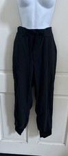 ZELLA Black High Rise LIVE IN Lightweight Poly Drawstring Jogger Pants Sz L