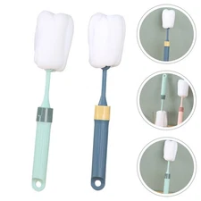 2Pcs Bottle Sponge Brush Kitchen Cleaner Tool Glass Mug Washing Sponge Brushes