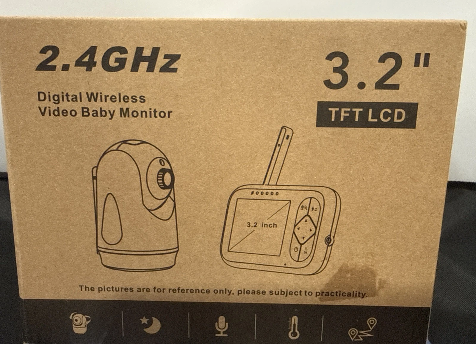 Digital Wireless Video Baby Monitor ￼2.4 GHz, Pan Tilt, Two-way, Alexa Capable