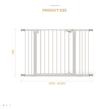 High White Child Safety Gate For Baby Door Barrier With Extensions