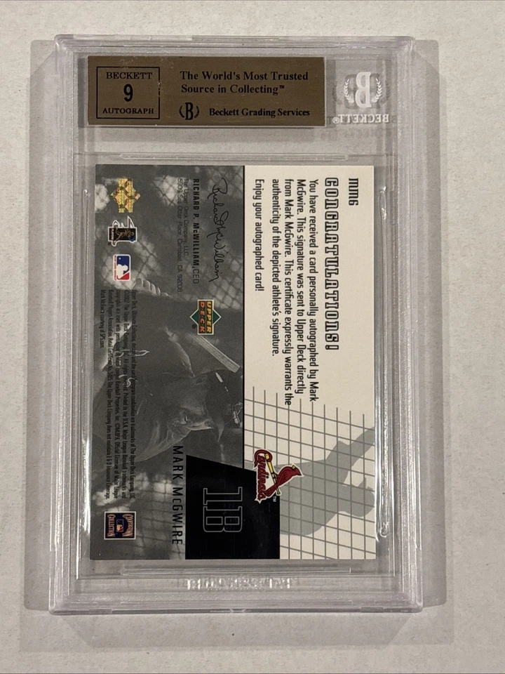 2002 Ultimate Collection Signed Excellence Mark McGwire Auto Cardinals - Image 3 of 3