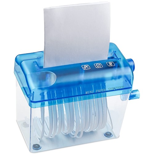 Mini Hand Shredder Portable Paper Shredder Manual Shredder Documents Paper Cu...