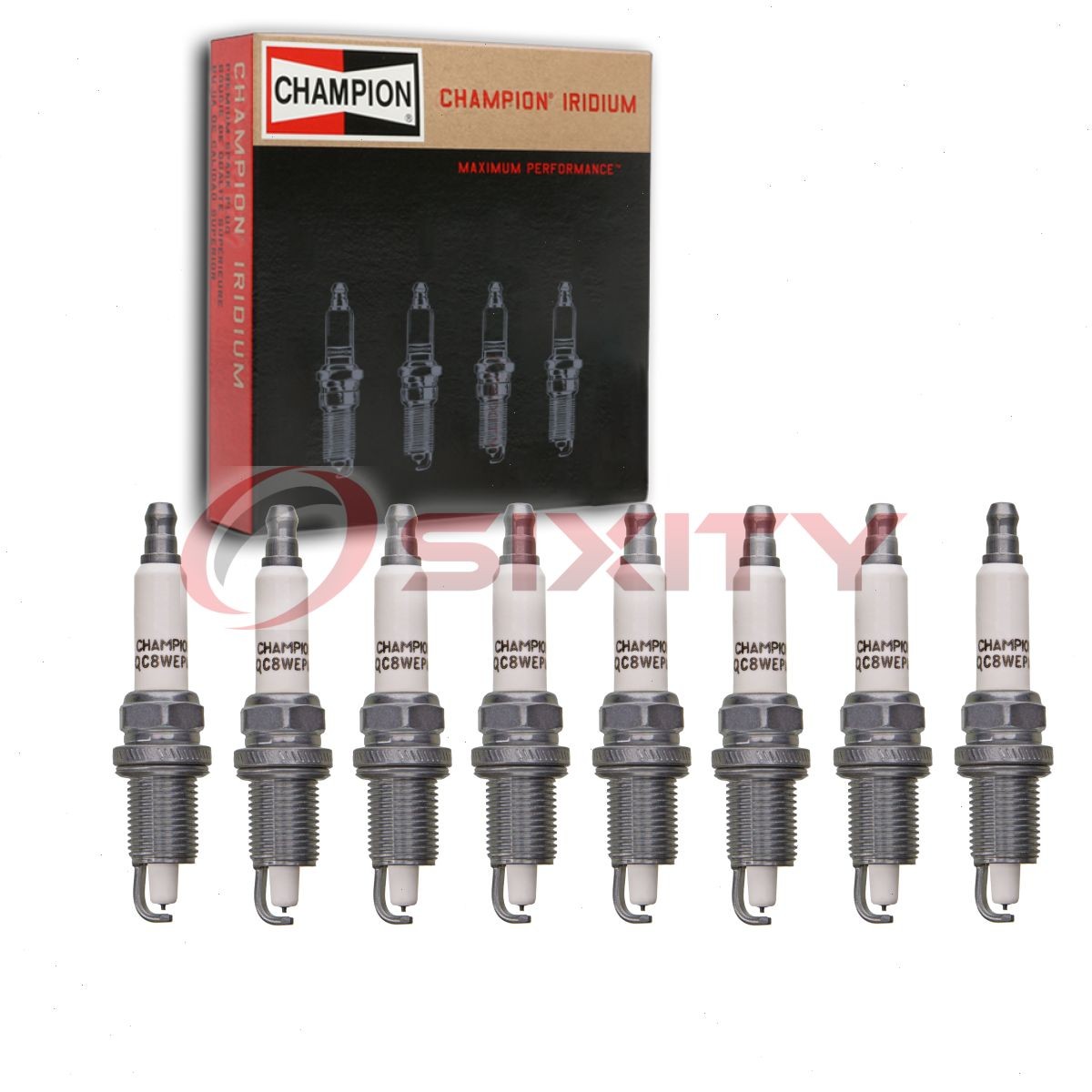 8 pc Champion 9810 Iridium Spark Plugs for Ignition Secondary  yu