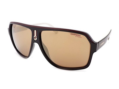 Carrera Sonnenbrille schwarz rot weiß mit gold verspiegelten Gläsern 1001/S OIT
