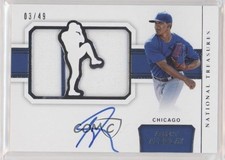 2018 National Treasures Signature Jumbo Die-Cut 3/49 Adbert Alzolay Auto no9