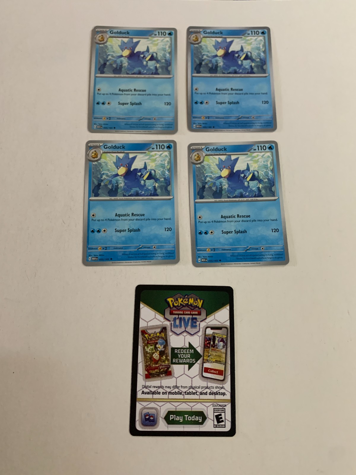 GOLDUCK 55/165 - Pokemon Scarlet & Violet 151 - NM / UNPLAYED + Code CARD
