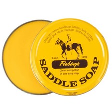 Fiebing's Yellow Saddle Soap for Leather 3.5 oz Tin - Leather Cleaner  Condit