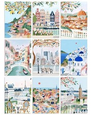 9 Packs Paint by Number for Adults, Scenery DIY Acrylic Oil Painting Paint by...