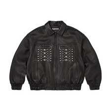 Men's Suprme Studed Distressed loose Fit Motorbike Leather Jacket