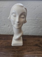 Vintage Amaco Porcelain Bust Lady White c 193...