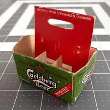 Carlsberg Vintage Mini Breweriana 6-Bottle Carrier Carton Copenhagen Denmark