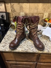 Corcoran Cv1516 Brown Leather Jump Boots Womens 9w Made Usa Cap Toe Great Shape