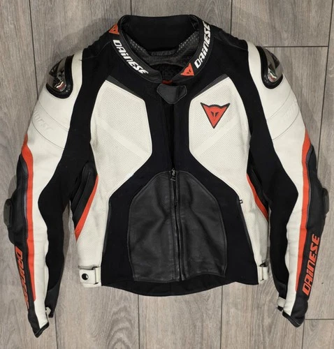 Dainese Super Rider Pelle Leather Jacket Size 50 EU / 40 US Armored Moto Biker - product listing photo