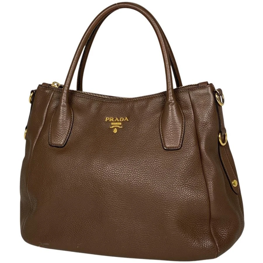 PRADA Brown Leather Shoulder Bags for Women for sale | eBay
