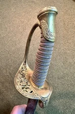 CIVIL WAR ORIGINAL 1850 FOOT OFFICERS CLAUBERG SWORD NICE CONDITION!