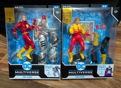 DC MULTIVERSE FLASHPOINT CRISIS BARRY FLASH & KID FLASH CYBORG MONITOR MCFARLANE