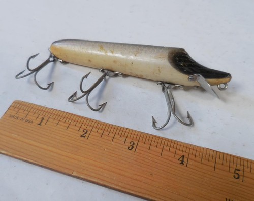 Original Heddon Wood Vamp Vintage Angelköder, 4,5" - Bild 3 von 6