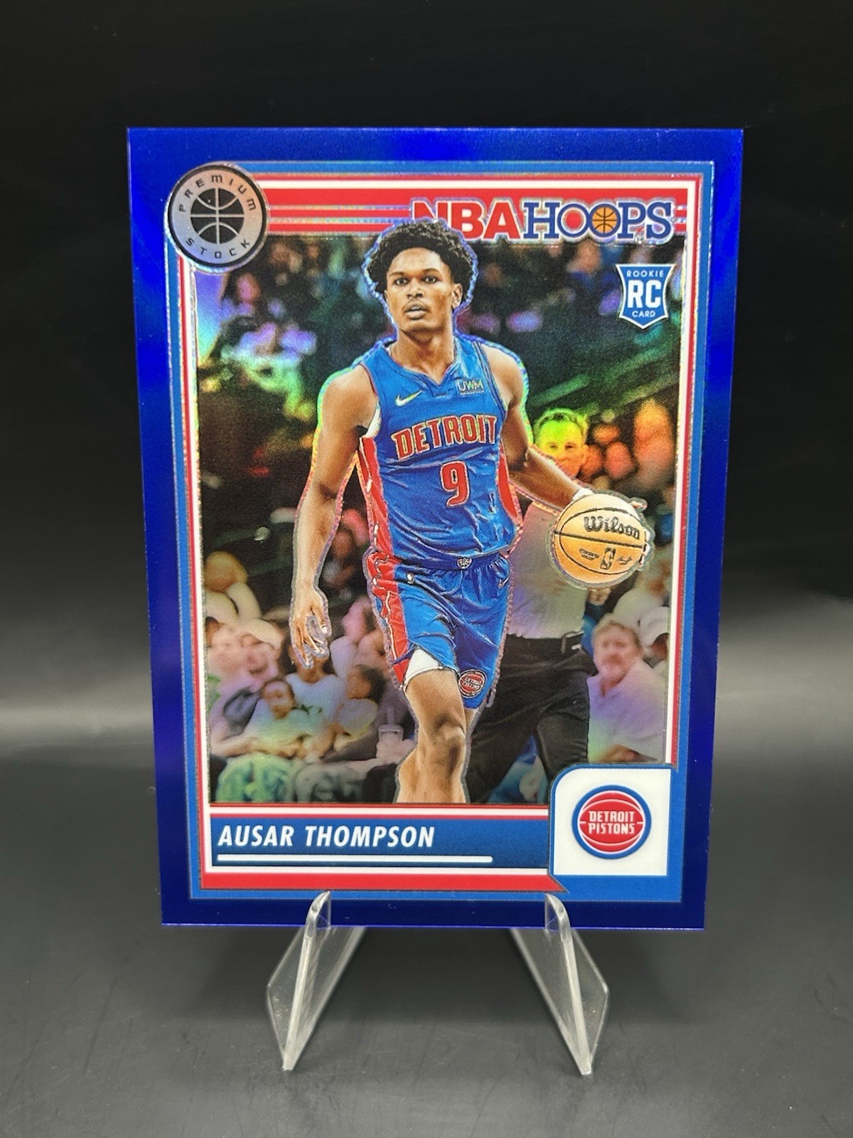 Ausar Thompson 2023-24 Panini Hoops Premium Stock RC #100 Blue Prizm Rookie /120