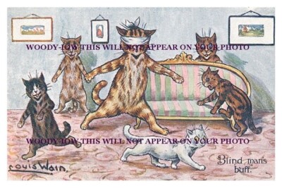 rp09292 - Louis Wain Cat - Blind Mans Buff - Print 6x4