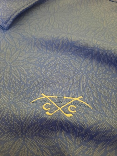 Peter Millar Daze XL Short Sleeve Polo Golf Shirt All Over Floral Print Men Blue - Picture 2 of 7