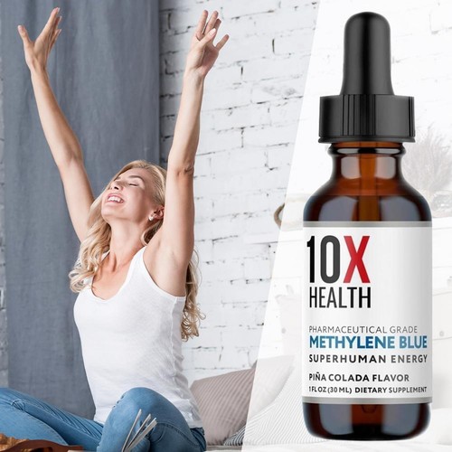 10X Health Mythelene Blue Liquid Drops w/ Black Pepper Extract for Energy Focu’ - Picture 4 of 10