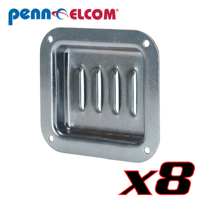 8 Penn Elcom D0511Z Louvered Dish Ventilation PennBrite Thick Steel 4'' x 4-3/8''