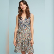 New Anthropologie + Ranna Gill Botania Wrap Dress Size M