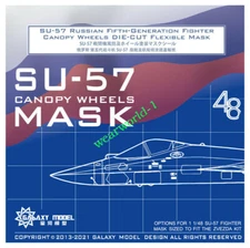 Galaxy C48026 1/48 Su-57 Fighter Canopy Wheels Flexible Mask for Zvezda 4824